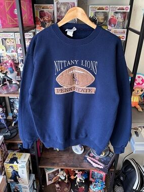 Vintage Penn State Nittany Lions Navy Crewneck Sweatshirt USA L